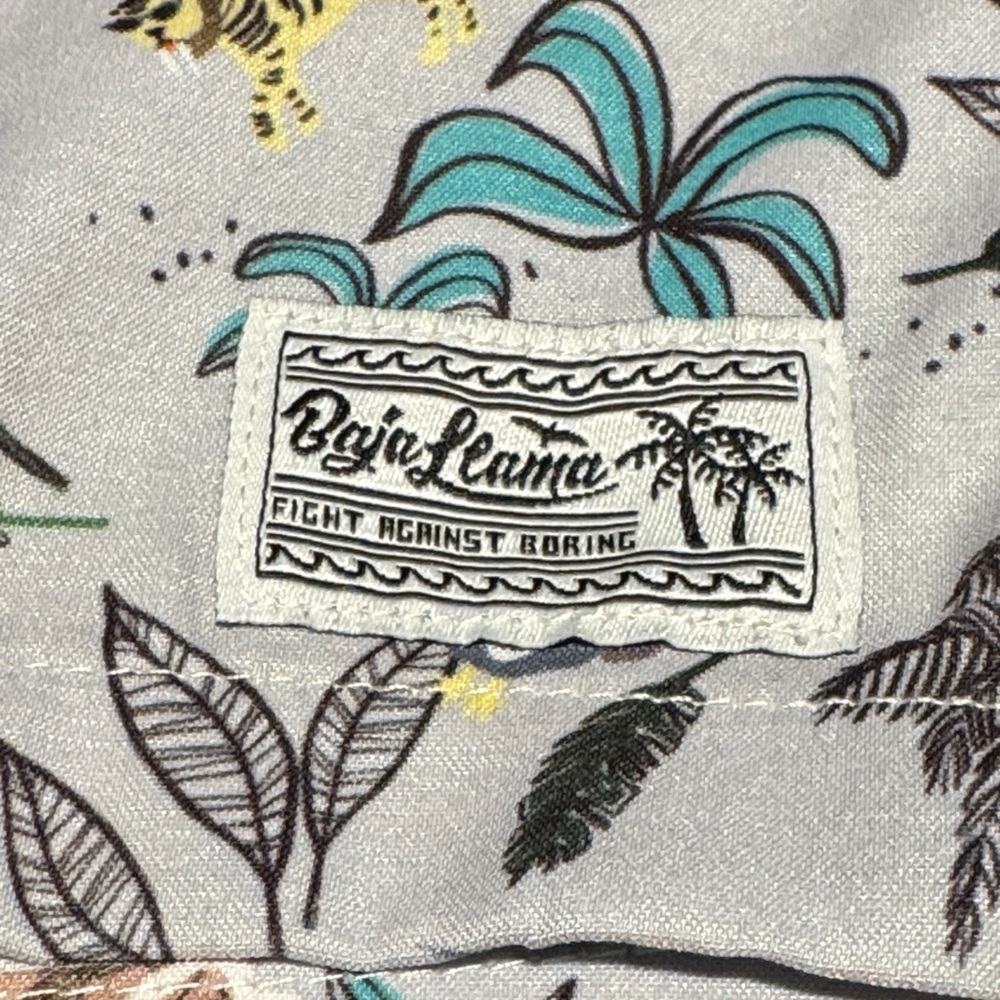 Baja llamaTropical Print Men's swimming athletic Shorts - Picture 2 of 11